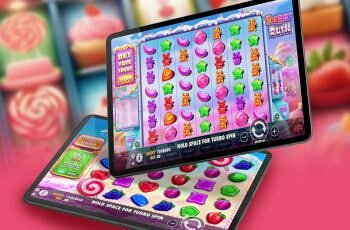 Portada de la slot Sugar Rush en un dispositivo móvil.